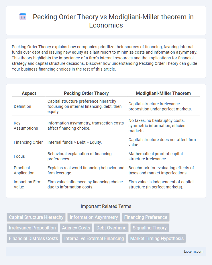 Modigliani-Miller theorem vs Pecking Order Theory in Economics - What is The Difference?