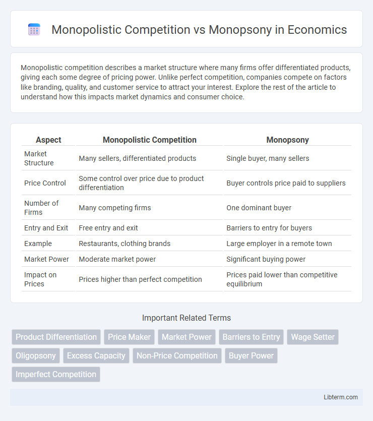 Monopsony vs Monopolistic Competition in Economics - What is The Difference?