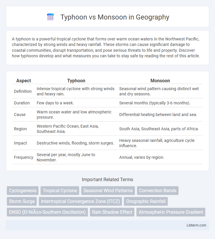 Monsoon vs Typhoon in Geography - What is The Difference?