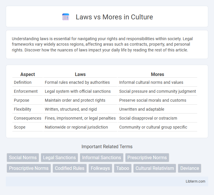 Mores vs Laws in Culture - What is The Difference?