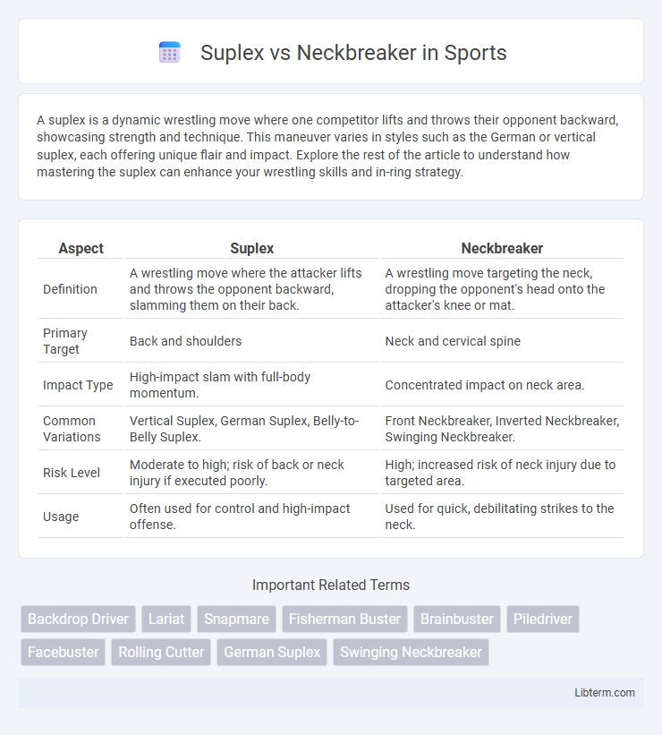Neckbreaker vs Suplex in Sports - What is The Difference?