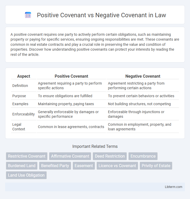 Negative Covenant vs Positive Covenant in Law - What is The Difference?