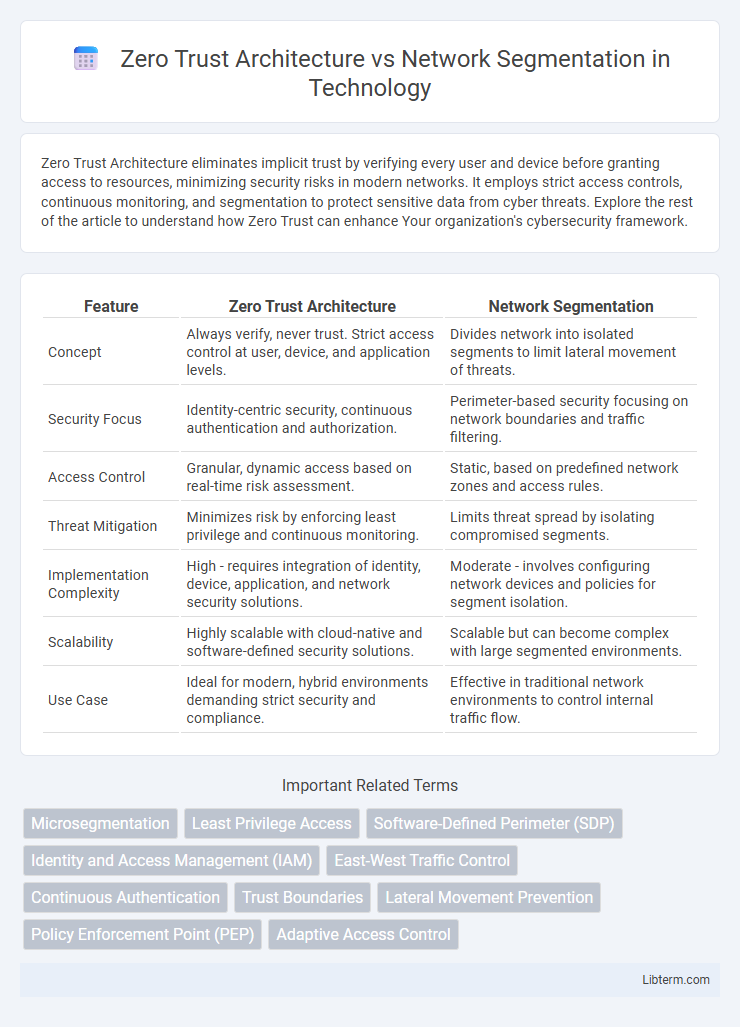Network Segmentation vs Zero Trust Architecture in Technology - What is The Difference?
