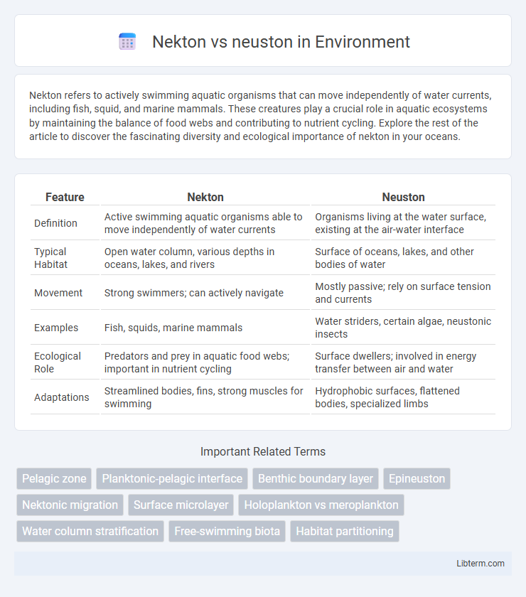 neuston vs Nekton in Environment - What is The Difference?