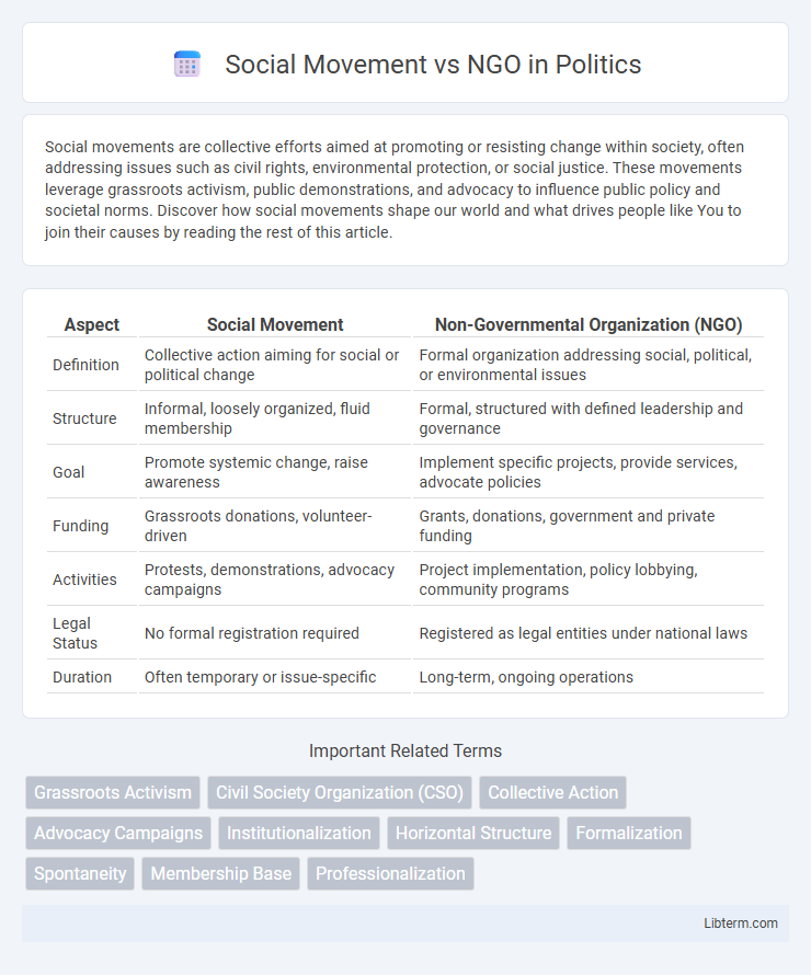 NGO vs Social Movement in Politics - What is The Difference?