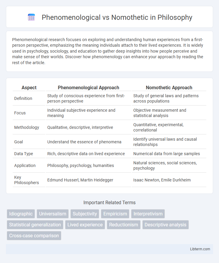 Nomothetic vs Phenomenological in Philosophy - What is The Difference?
