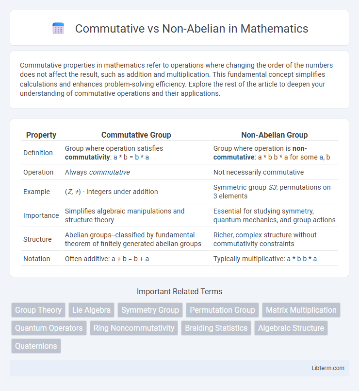 Non-Abelian vs Commutative in Mathematics - What is The Difference?