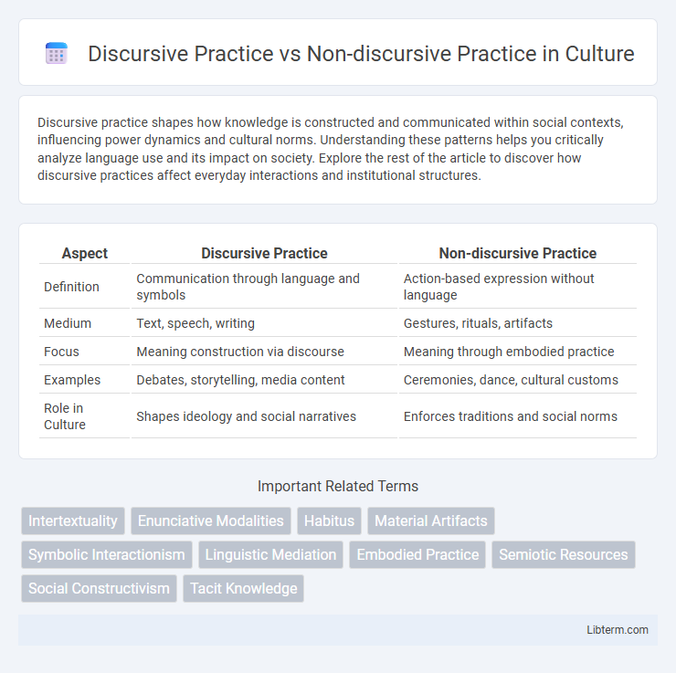 Non-discursive Practice vs Discursive Practice in Culture - What is The Difference?