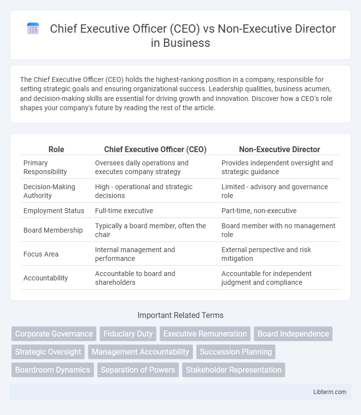 Non-Executive Director vs Chief Executive Officer (CEO) in Business - What is The Difference?