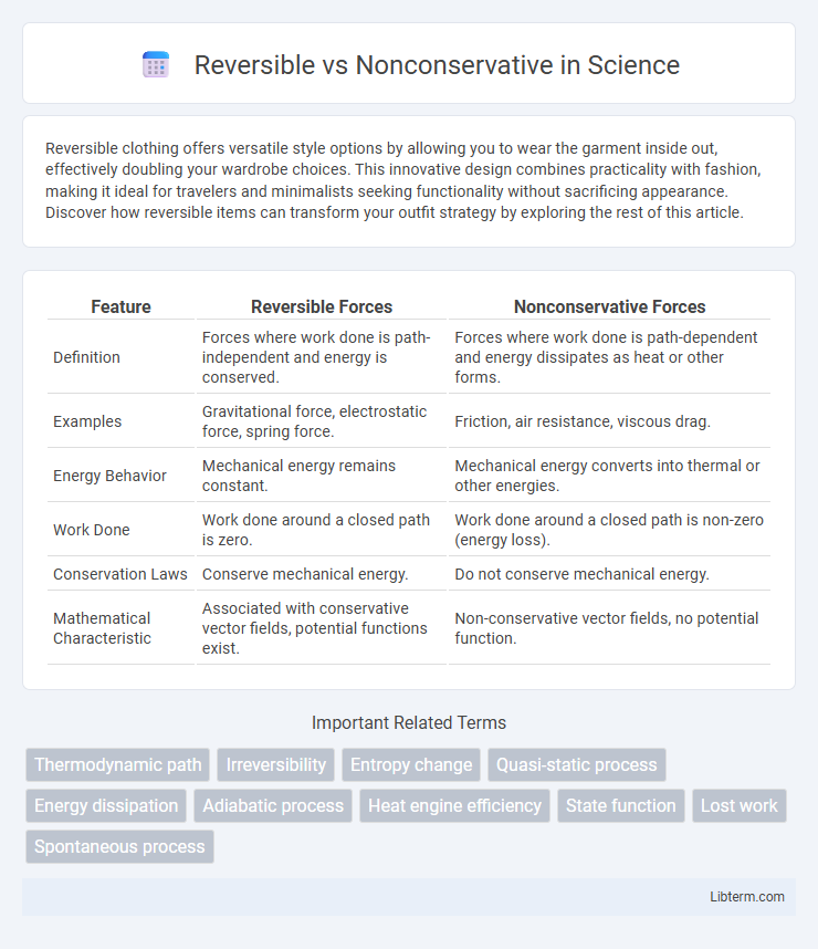 Nonconservative vs Reversible in Science - What is The Difference?