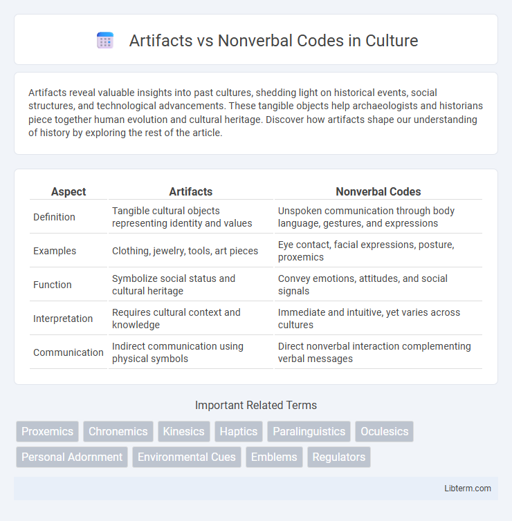 Nonverbal Codes vs Artifacts in Culture - What is The Difference?