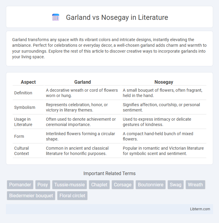 Nosegay vs Garland in Literature - What is The Difference?