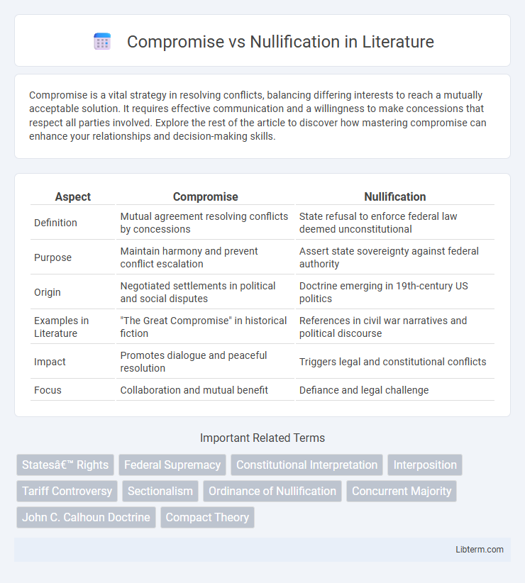 Nullification vs Compromise in Literature - What is The Difference?