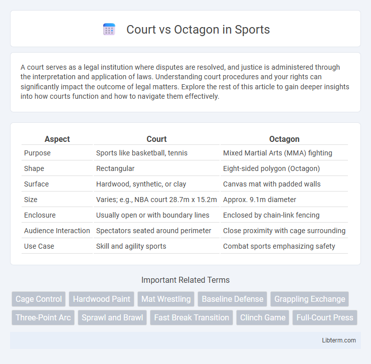 Octagon vs Court in Sports - What is The Difference?