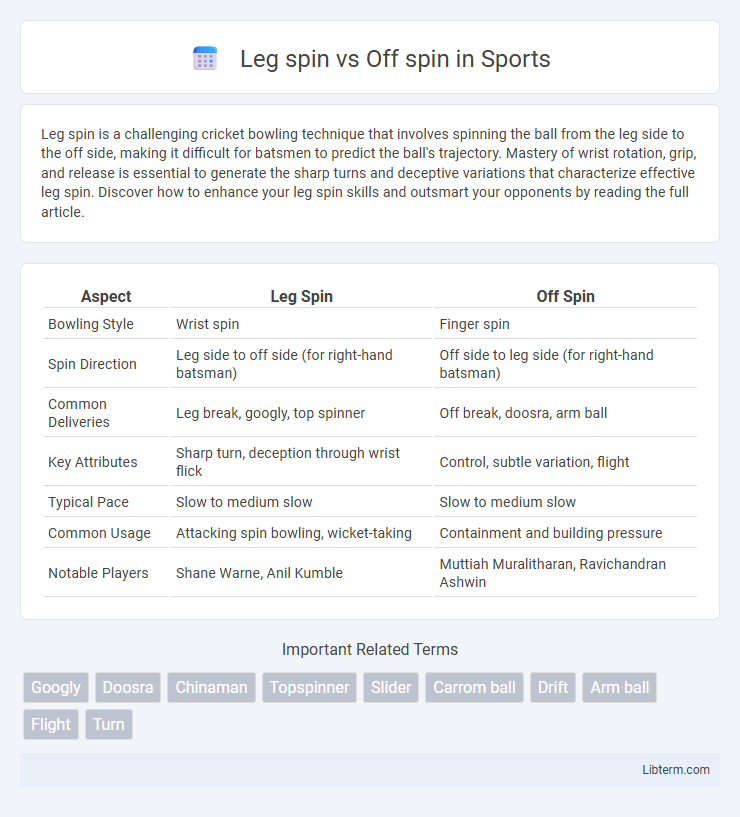 Off spin vs Leg spin in Sports - What is The Difference?