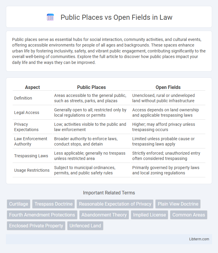 Open Fields vs Public Places in Law - What is The Difference?