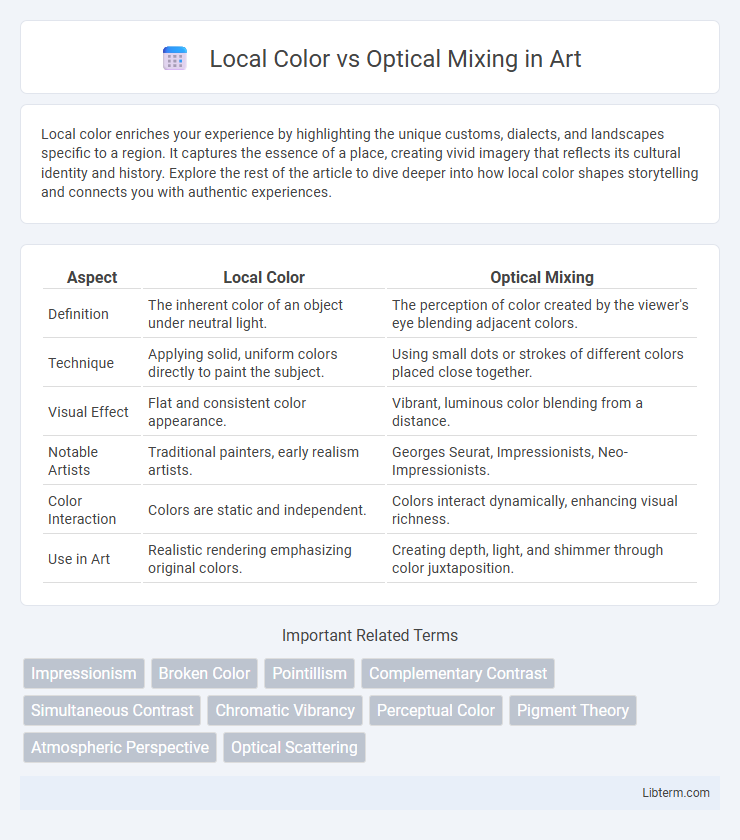 Optical Mixing vs Local Color in Art - What is The Difference?