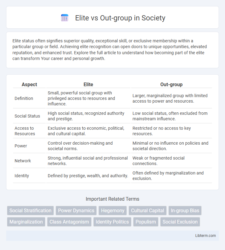 Out-group vs Elite in Society - What is The Difference?