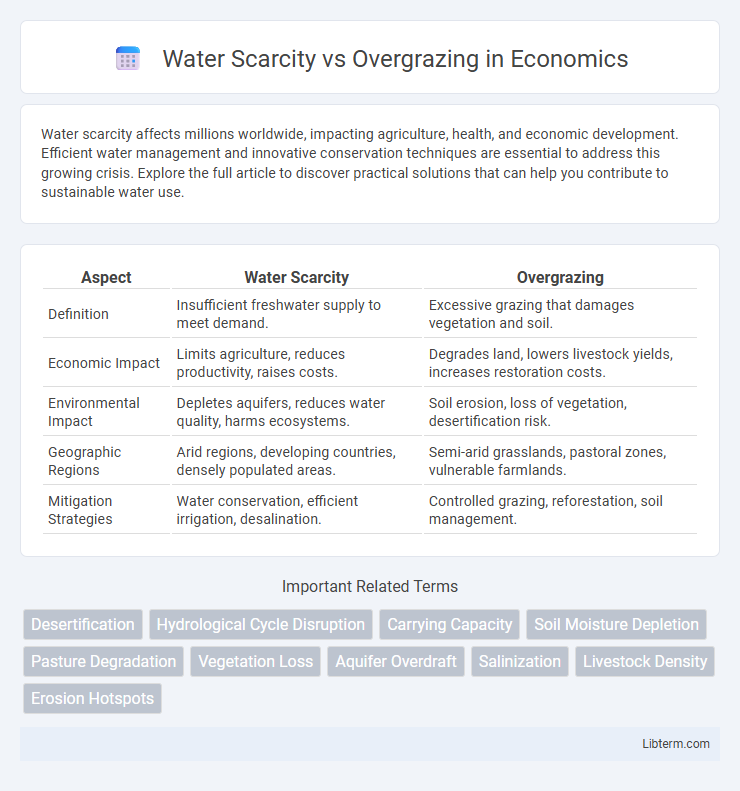 Overgrazing vs Water Scarcity in Economics - What is The Difference?