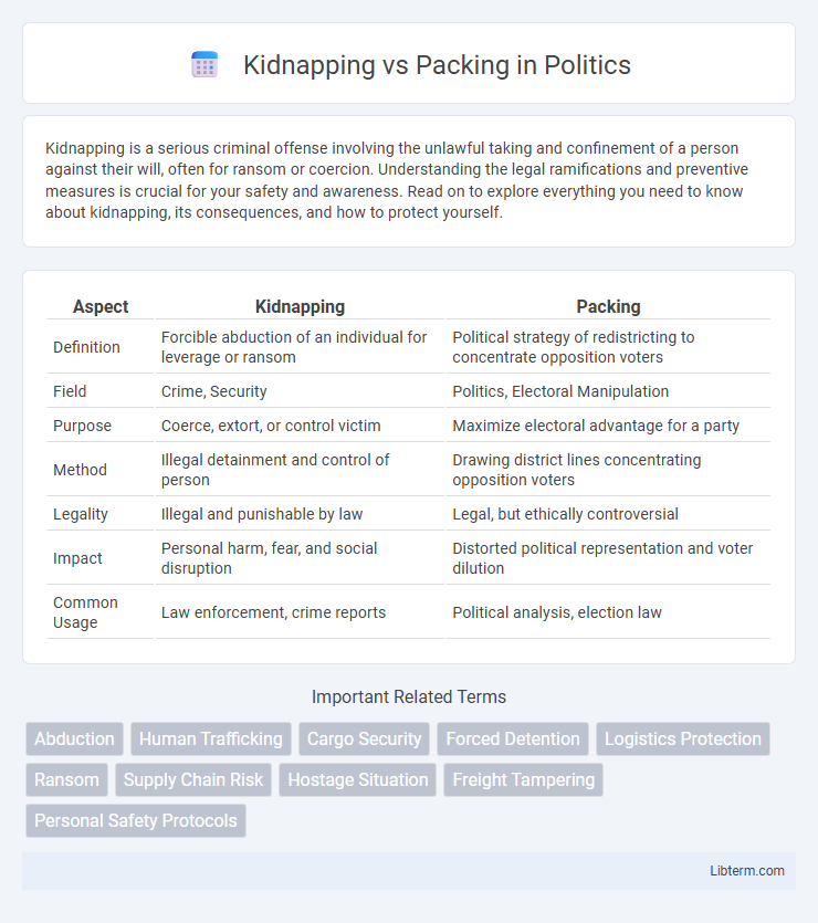 Packing vs Kidnapping in Politics - What is The Difference?
