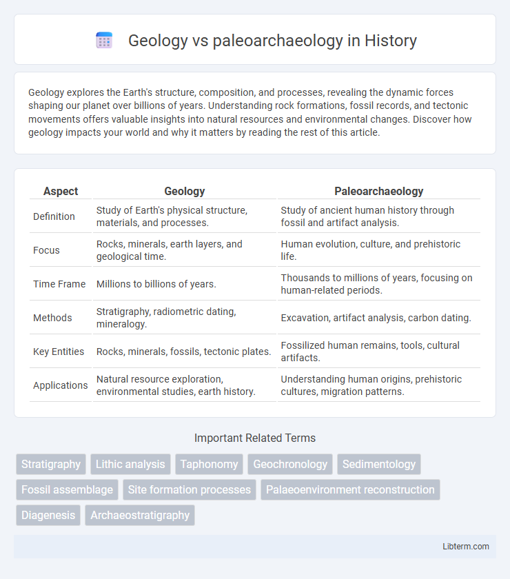 paleoarchaeology vs Geology in History - What is The Difference?