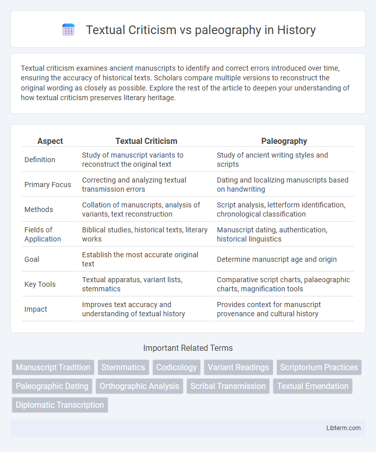 paleography vs Textual Criticism in History - What is The Difference?