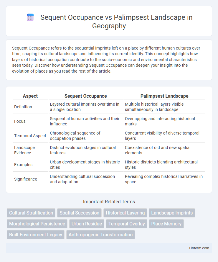 Palimpsest Landscape vs Sequent Occupance in Geography - What is The Difference?