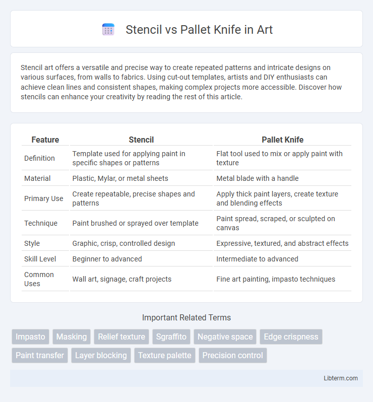 Pallet Knife vs Stencil in Art - What is The Difference?