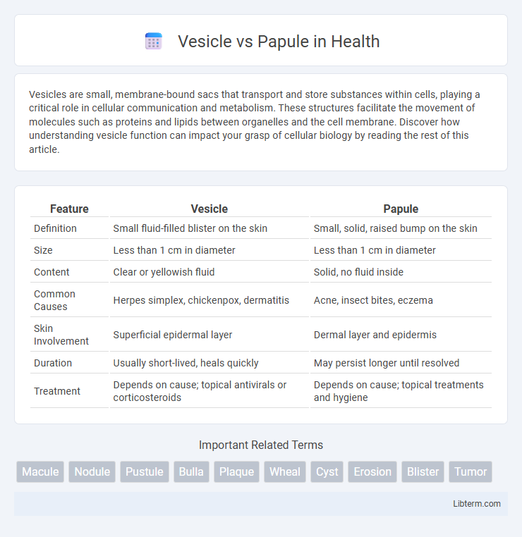 Papule vs Vesicle in Health - What is The Difference?