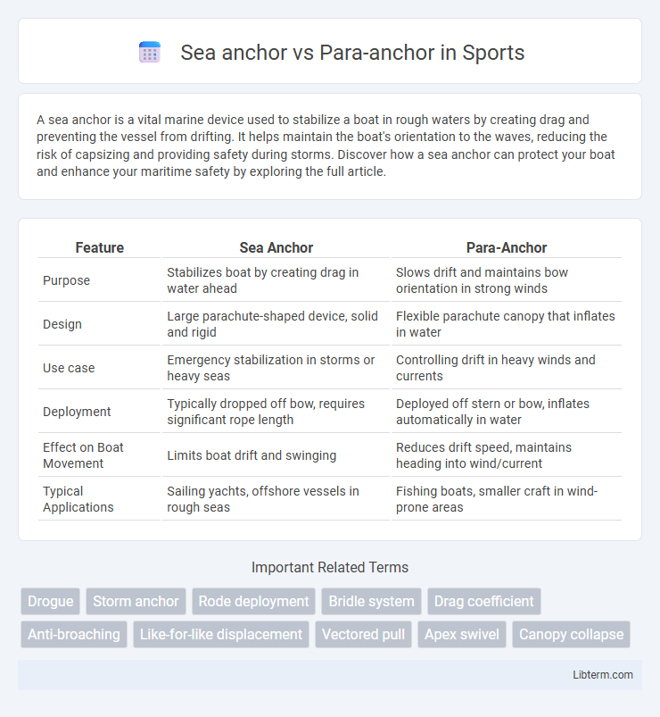 Para-anchor vs Sea anchor in Sports - What is The Difference?