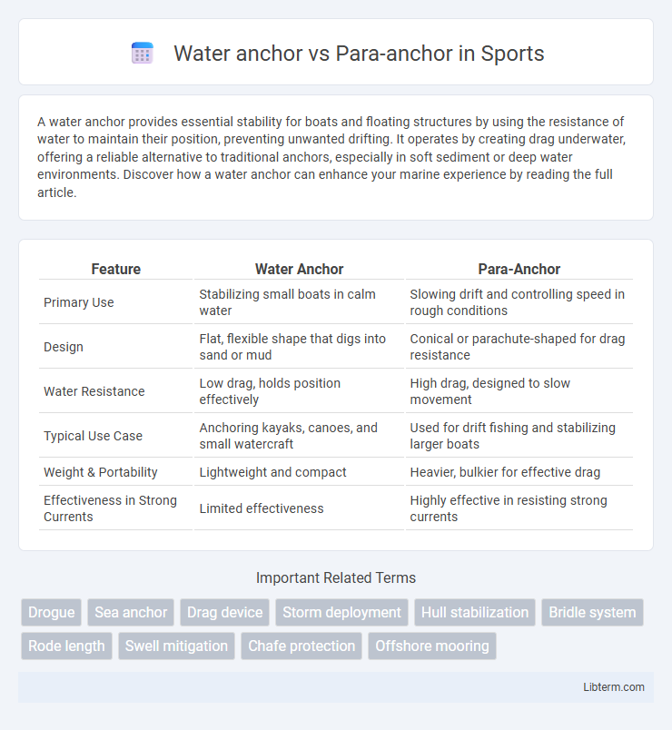 Para-anchor vs Water anchor in Sports - What is The Difference?