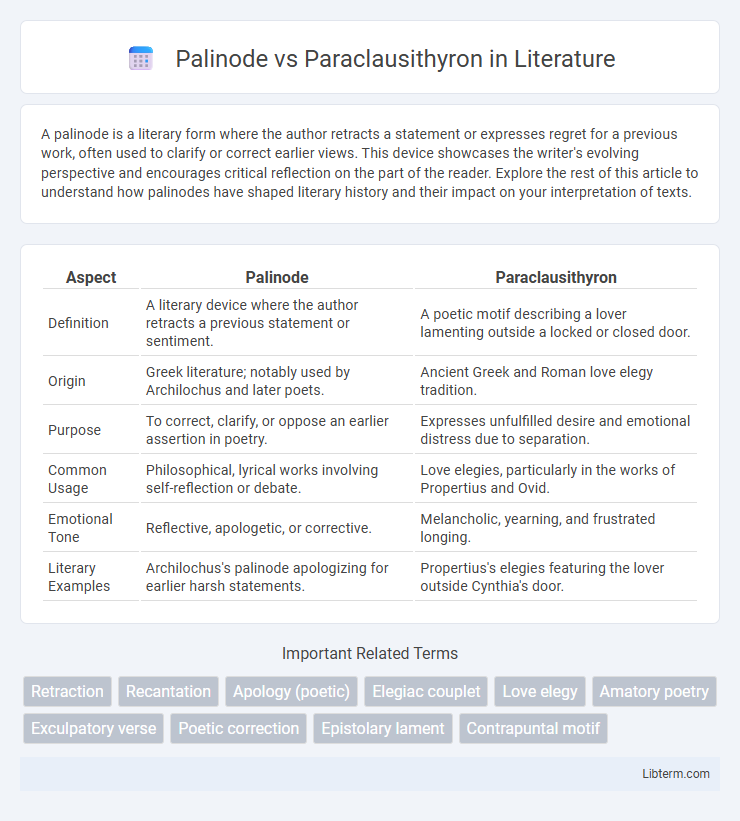 Paraclausithyron vs Palinode in Literature - What is The Difference?