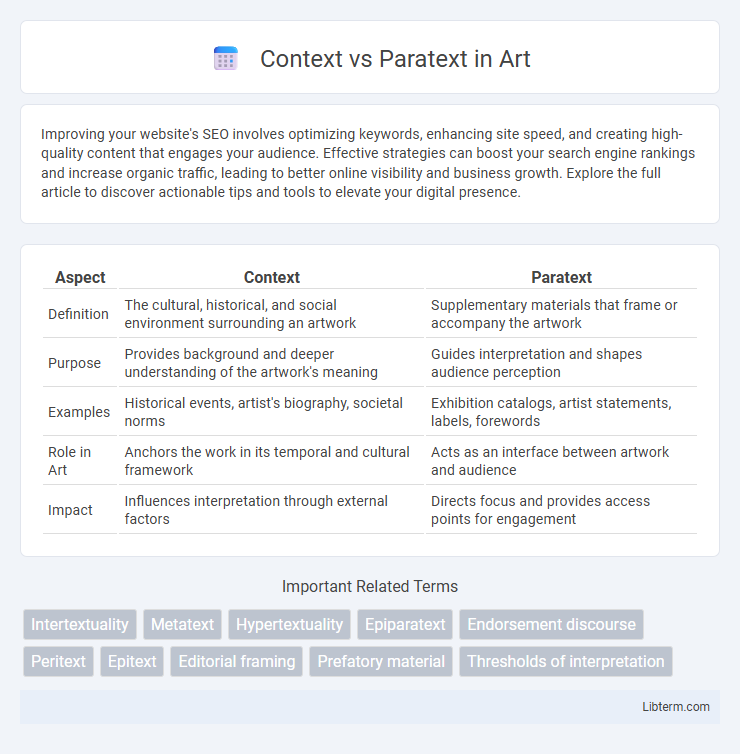 Paratext vs Context in Art - What is The Difference?