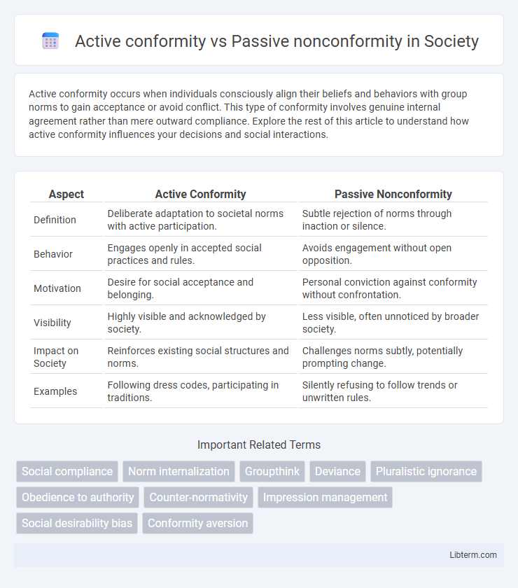 Passive nonconformity vs Active conformity in Society - What is The Difference?