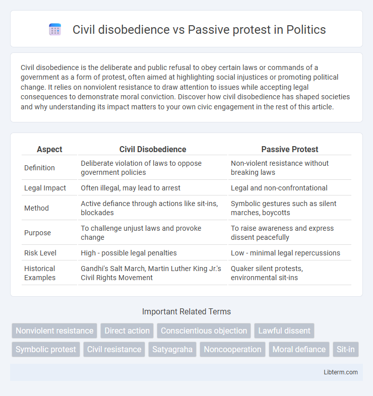 Passive protest vs Civil disobedience in Politics - What is The Difference?