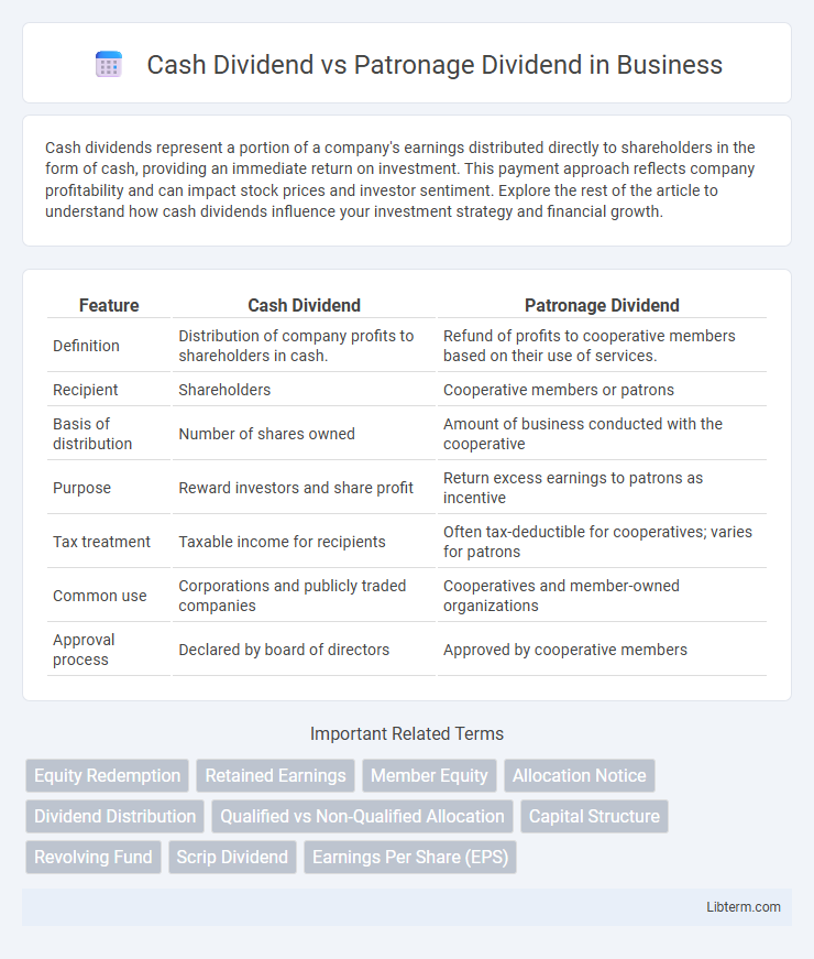 Patronage Dividend vs Cash Dividend in Business - What is The Difference?