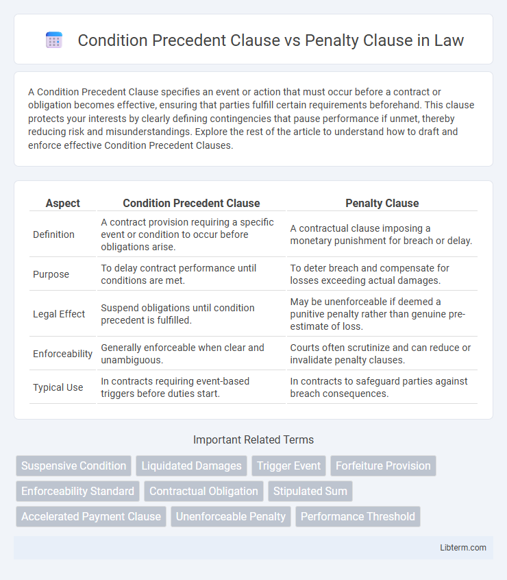 Penalty Clause vs Condition Precedent Clause in Law - What is The Difference?