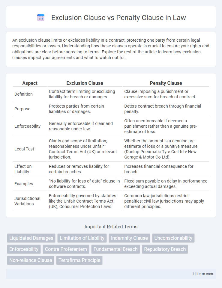 Penalty Clause vs Exclusion Clause in Law - What is The Difference?