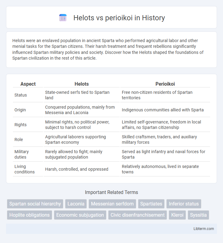 perioikoi vs Helots in History - What is The Difference?