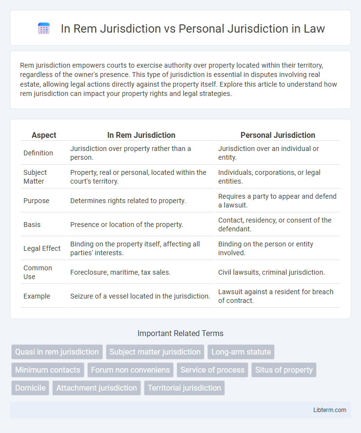 Personal Jurisdiction vs In Rem Jurisdiction in Law - What is The Difference?