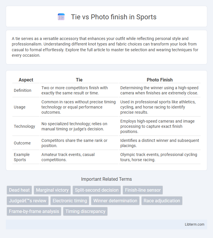 Photo finish vs Tie in Sports - What is The Difference?