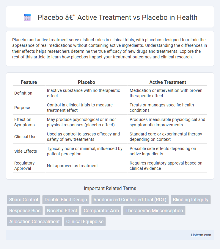 Placebo vs Placebo — Active Treatment in Health - What is The Difference?