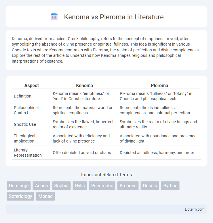 Pleroma vs Kenoma in Literature - What is The Difference?