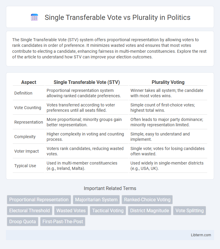 Plurality vs Single Transferable Vote in Politics - What is The Difference?