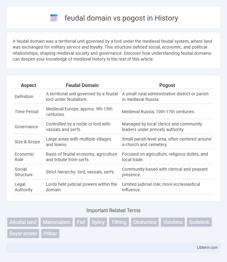 pogost vs feudal domain in History - What is The Difference?