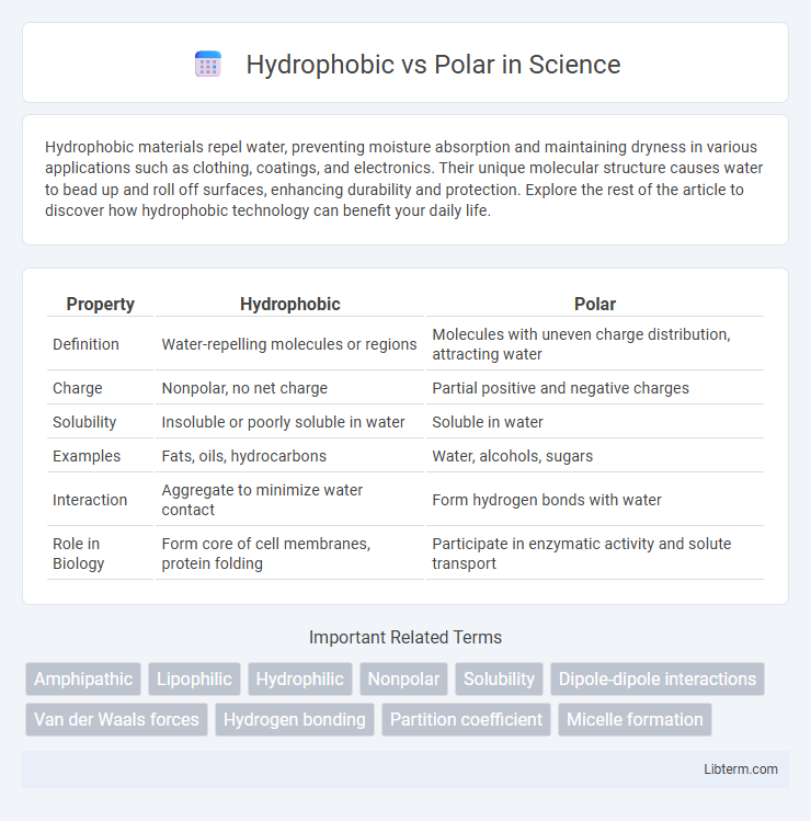 Polar vs Hydrophobic in Science - What is The Difference?
