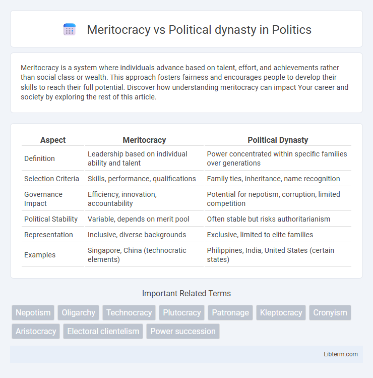 Political dynasty vs Meritocracy in Politics - What is The Difference?