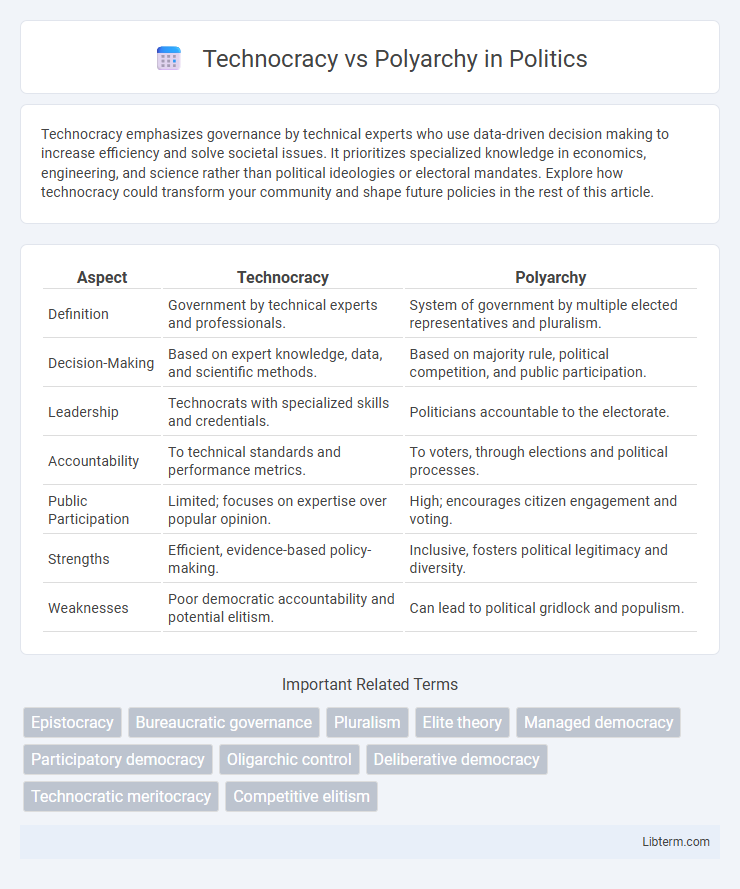 Polyarchy vs Technocracy in Politics - What is The Difference?