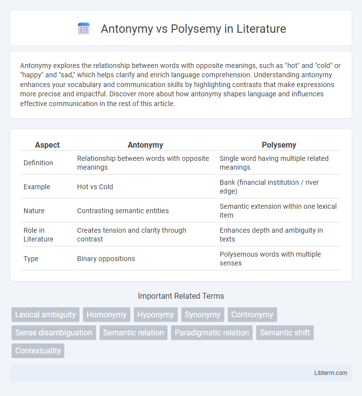 Polysemy vs Antonymy in Literature - What is The Difference?