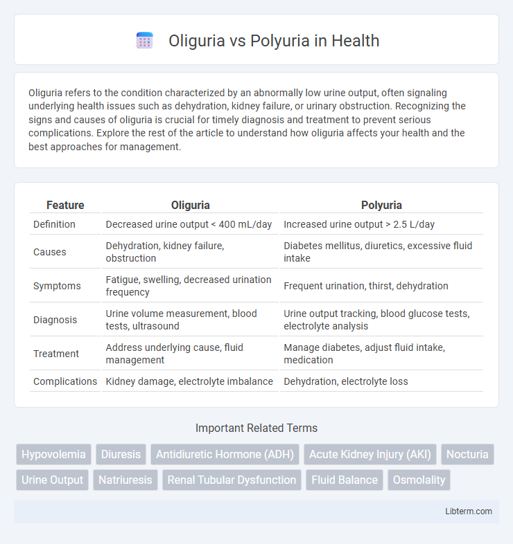 Polyuria vs Oliguria in Health - What is The Difference?